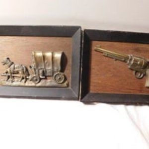 Vintage UCAGCO Wall Art Plaques 1950's